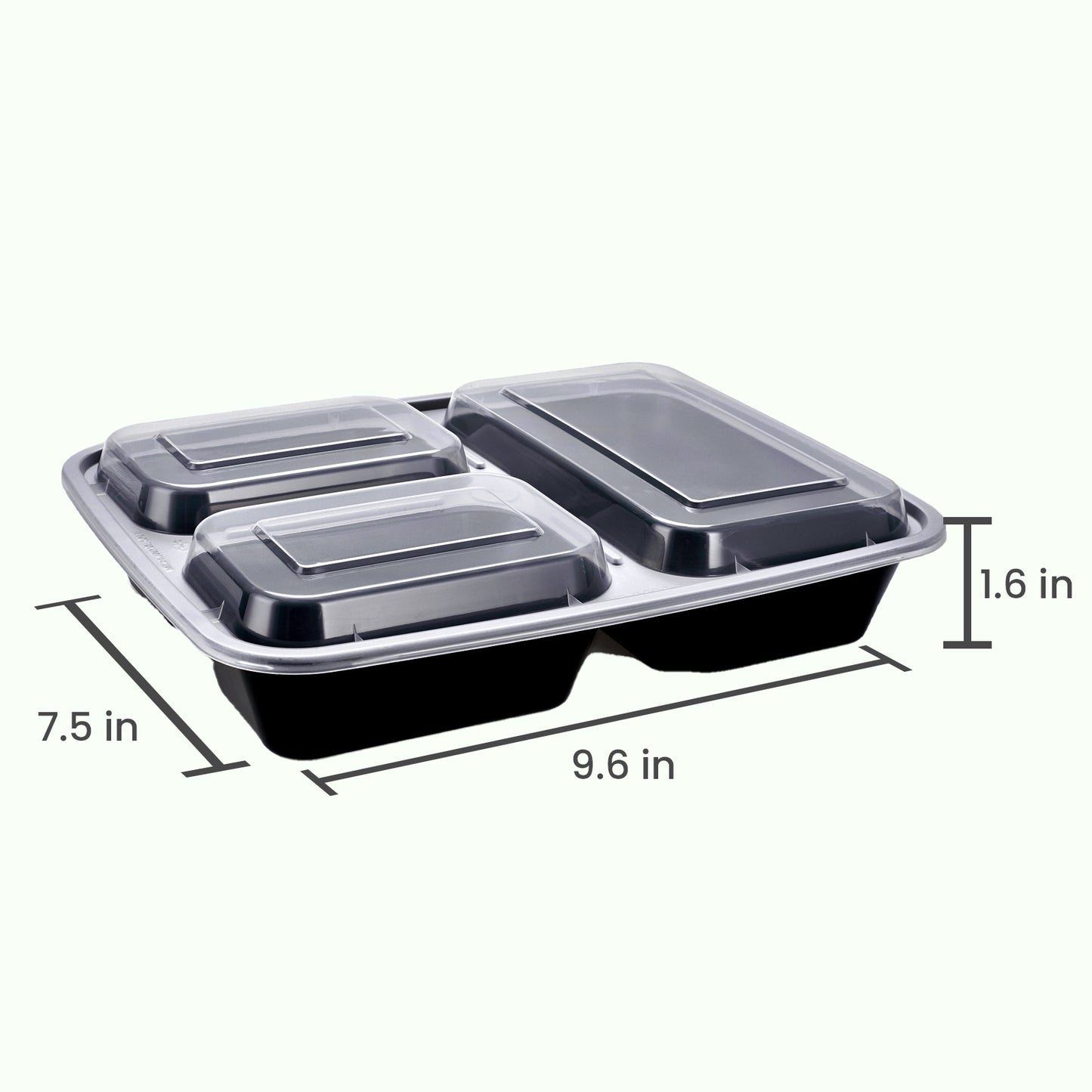 Meal Prep Containers Bento Box 12-pc. 3-Compartment Container Set
