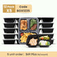 Meal Prep Containers Bento Box 12-pc. 3-Compartment Container Set*4