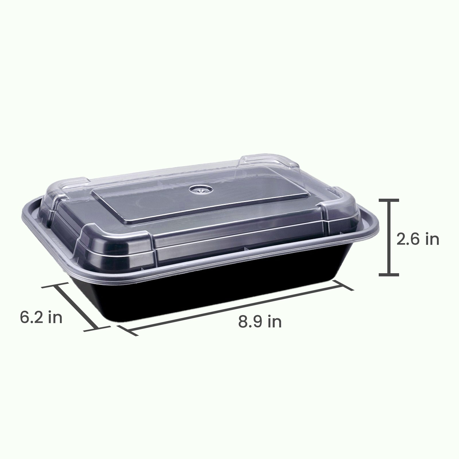 Enther [20 Pack] Single 1 Compartment Meal Prep Containers with Lids, Food Storage Bento Box with Portion Cups, BPA Free, Reusab